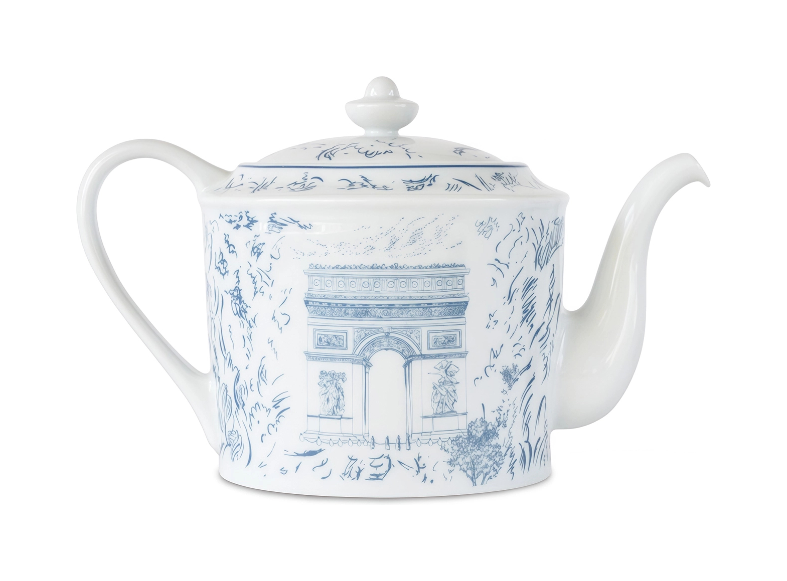 Чайник TOUT PARIS 1 л фарфор синий Bernardaud 1980/23376