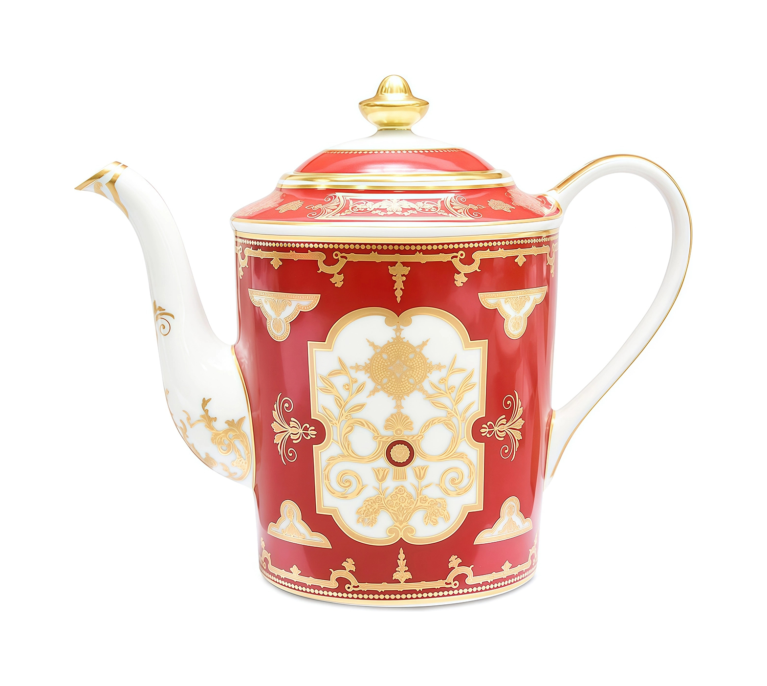 Кофейник Bernardaud AUX ROIS ROUGE 1 л фарфор красный золото
