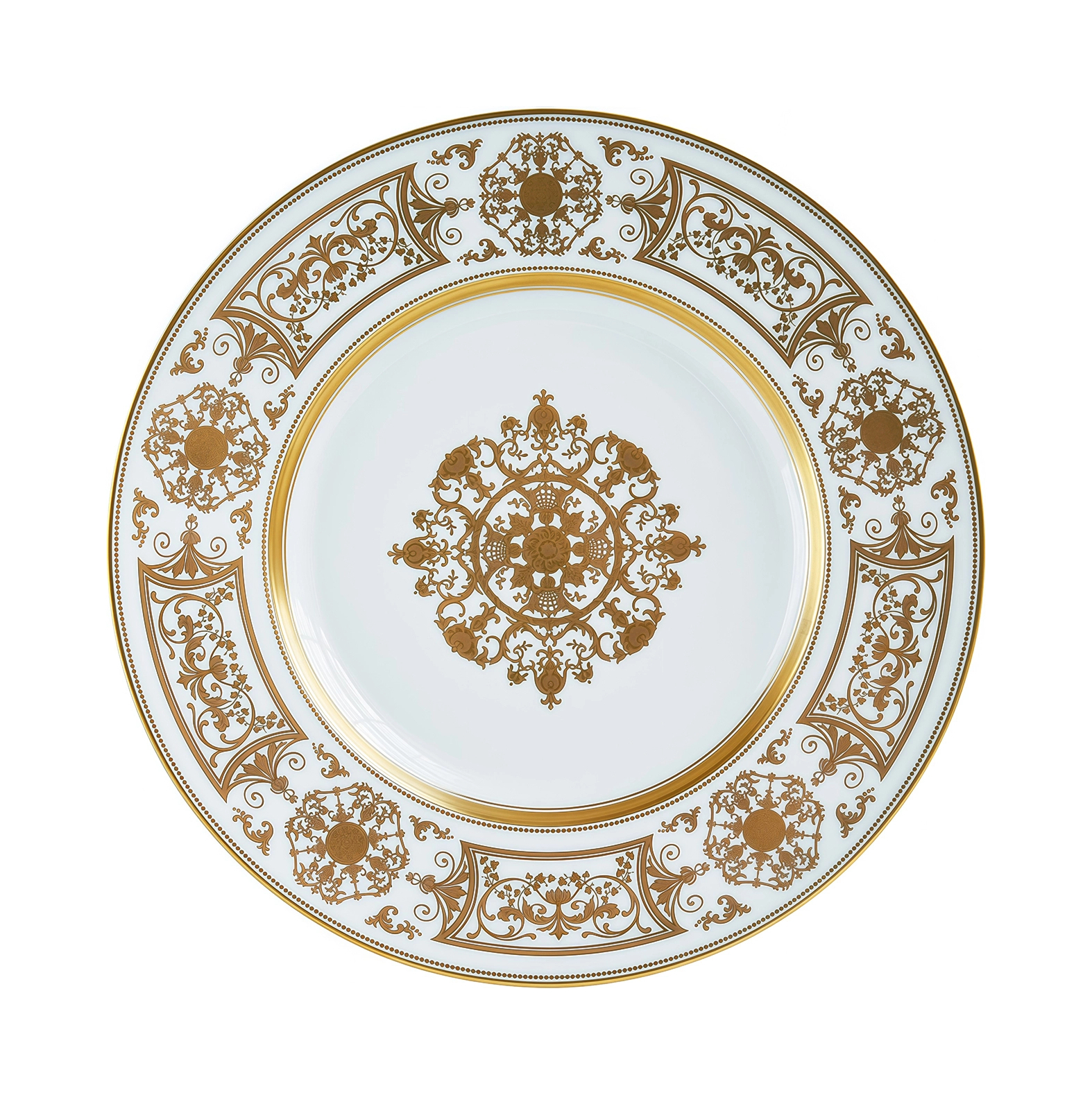 Тарелка подстановочная Bernardaud AUX ROIS OR 31.5 см фарфор белая золото