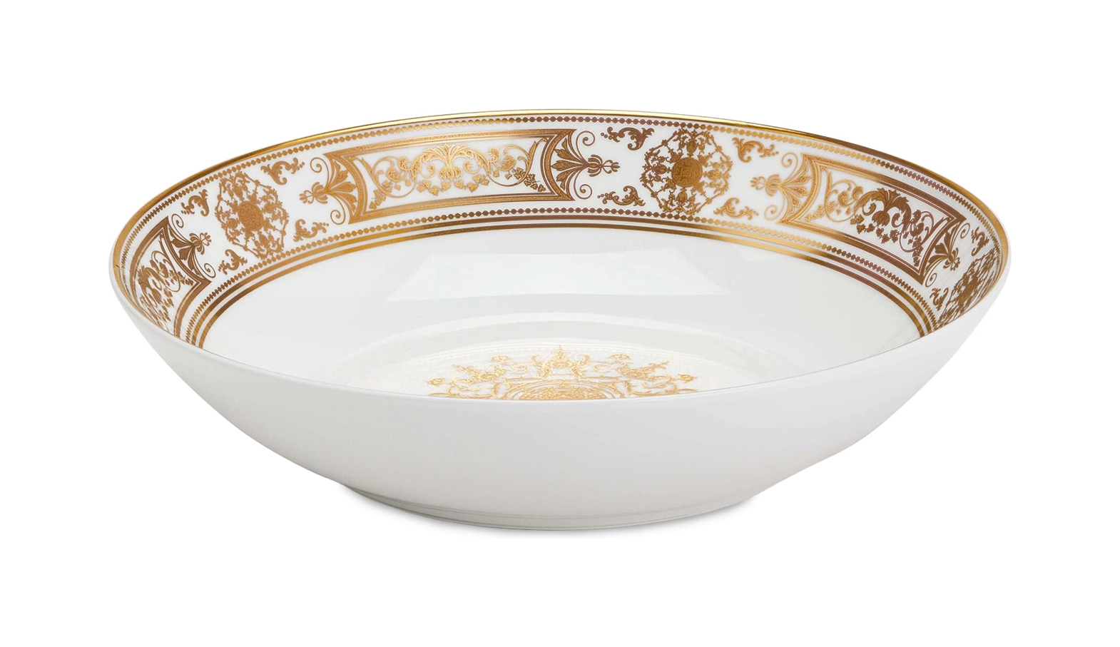Тарелка суповая AUX ROIS OR 19 см фарфор белая золото Bernardaud 1847/26