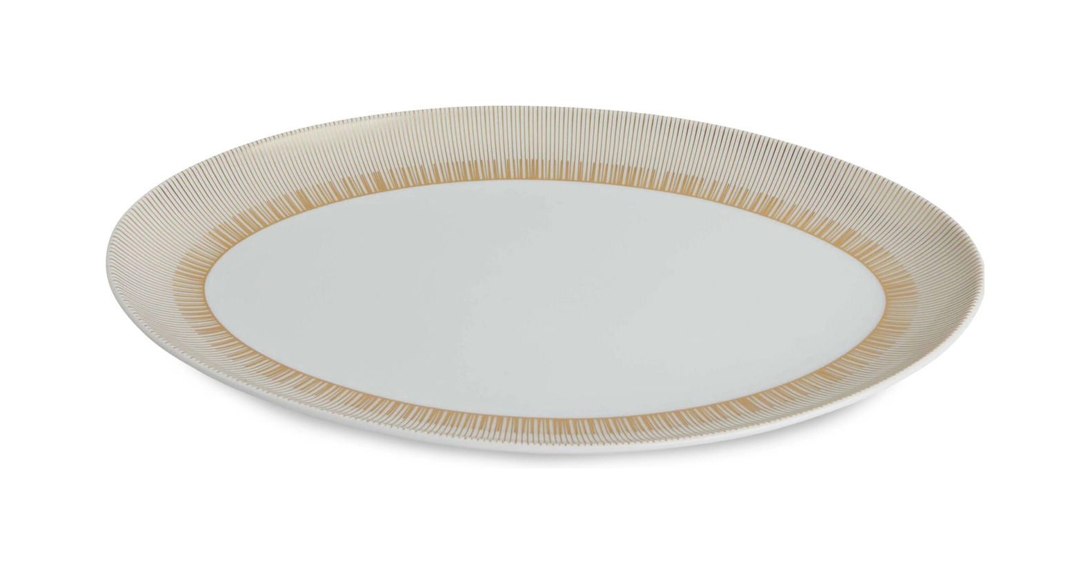 Блюдо овальное SOL 38 см фарфор бело-золотое Bernardaud 1655/107