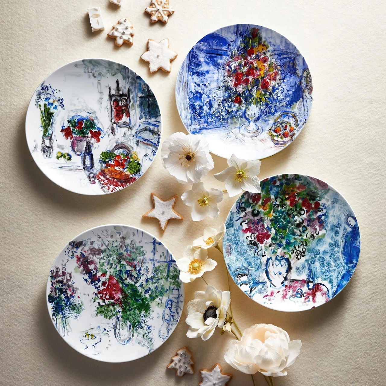 Набор салатных тарелок MARC CHAGALL Les Bouquets de Fleurs 21 см фарфор 4 шт – 2