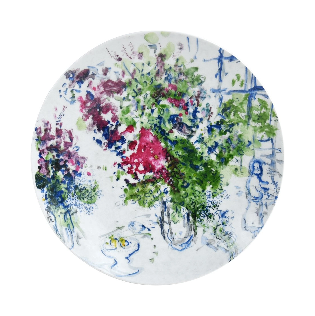 Набор салатных тарелок MARC CHAGALL Les Bouquets de Fleurs 21 см фарфор 4 шт Bernardaud 1828/17-4