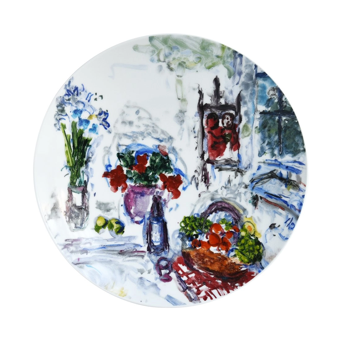 Набор салатных тарелок MARC CHAGALL Les Bouquets de Fleurs 21 см фарфор 4 шт Bernardaud 1828/17-4