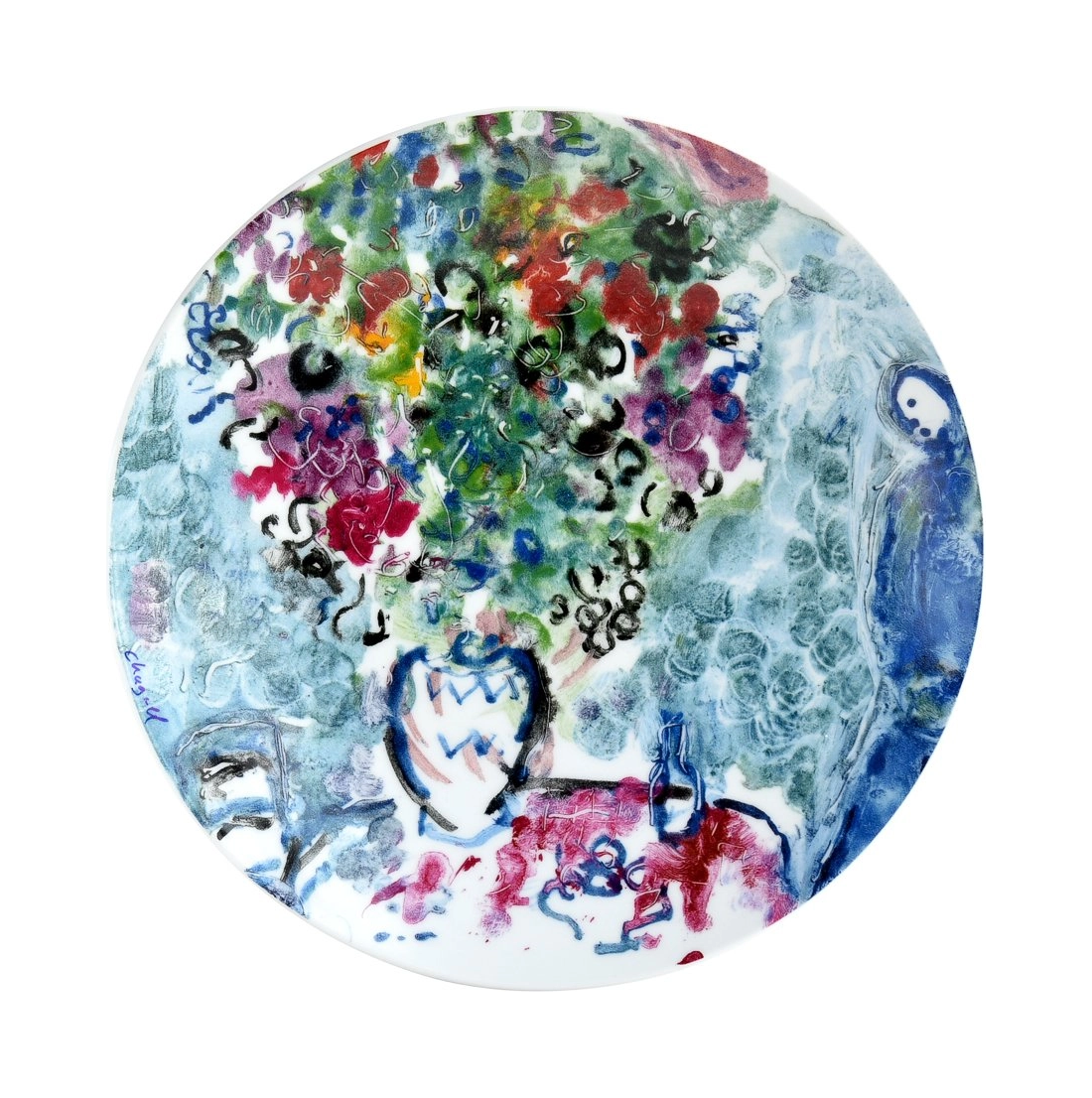 Набор салатных тарелок MARC CHAGALL Les Bouquets de Fleurs 21 см фарфор 4 шт Bernardaud 1828/17-4