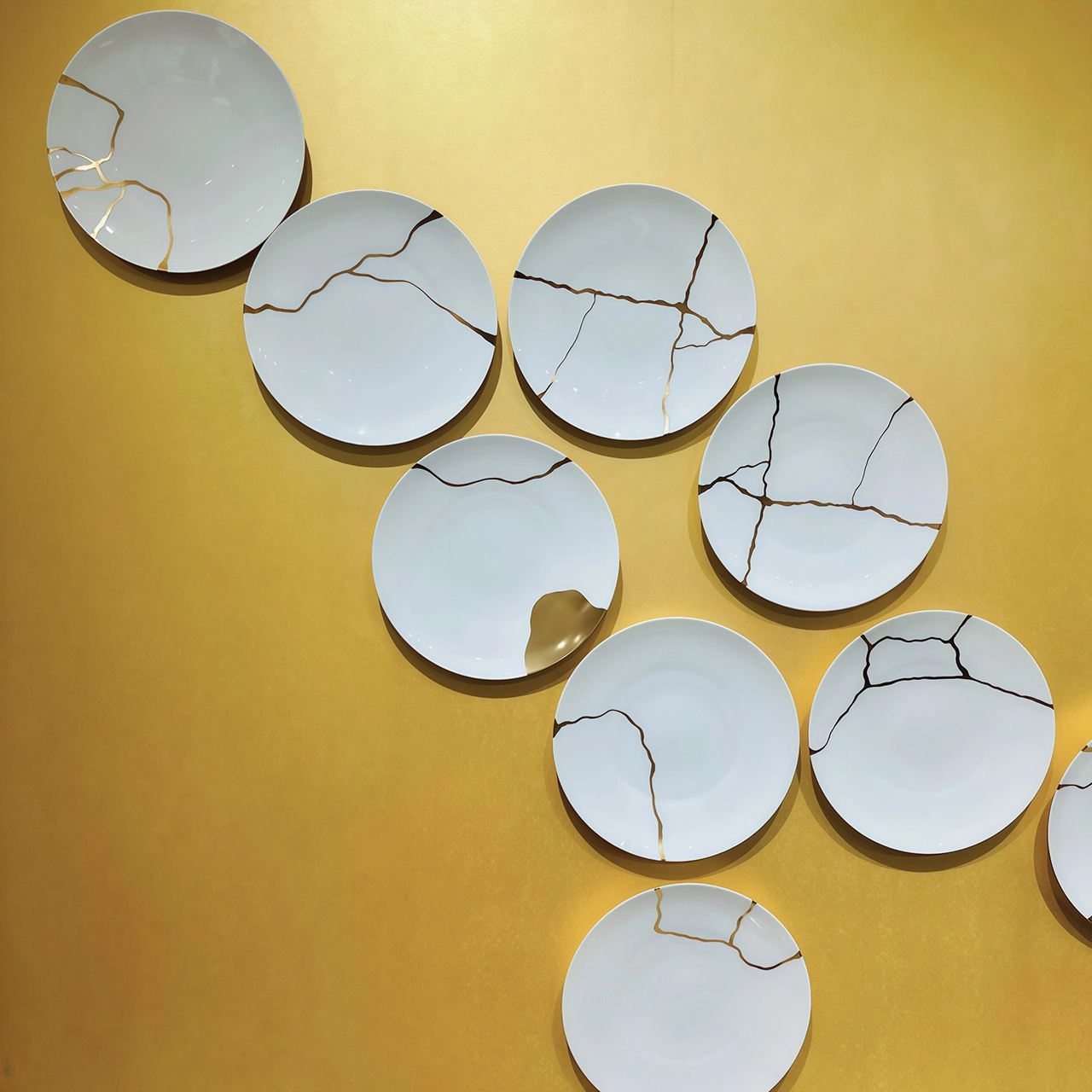 Набор тарелок обеденных KINTSUGI 12 шт фарфор белый с золотом Bernardaud 1095/21259-2X6