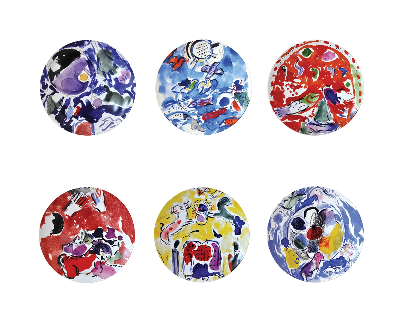 Набор салатных тарелок MARC CHAGALL Les vitraux d'Hadassah 21 см фарфор 6 шт