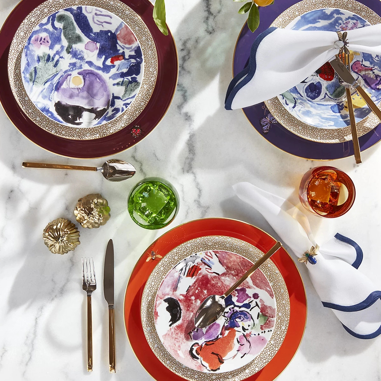 Набор салатных тарелок MARC CHAGALL Les vitraux d'Hadassah 21 см фарфор 6 шт – 2