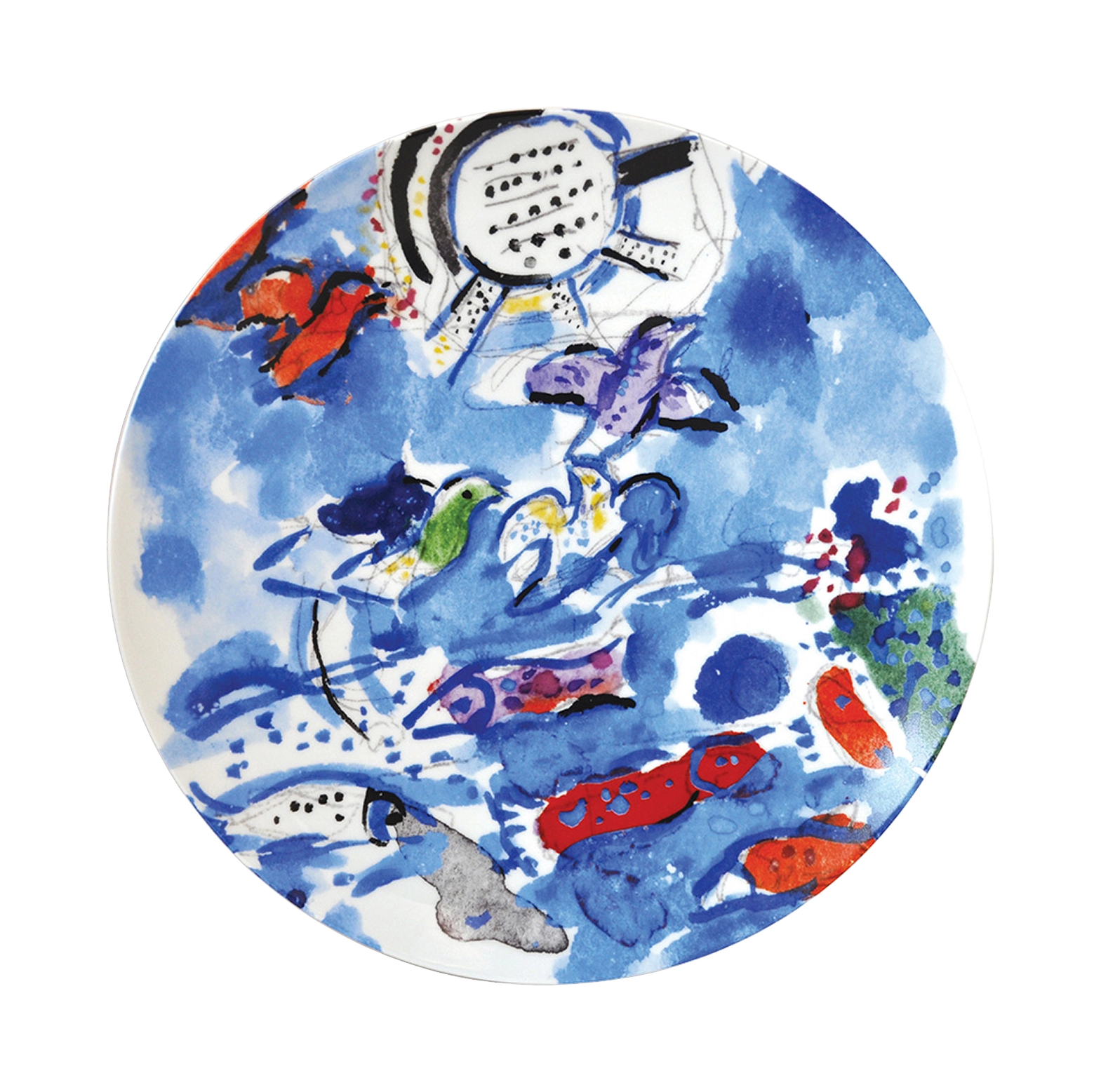 Набор салатных тарелок MARC CHAGALL Les vitraux d'Hadassah 21 см фарфор 6 шт Bernardaud 1168/21260-6-V2