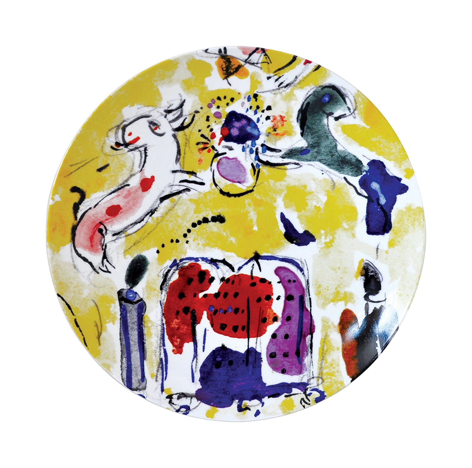 Набор салатных тарелок MARC CHAGALL Les vitraux d'Hadassah 21 см фарфор 6 шт Bernardaud 1168/21260-6-V2