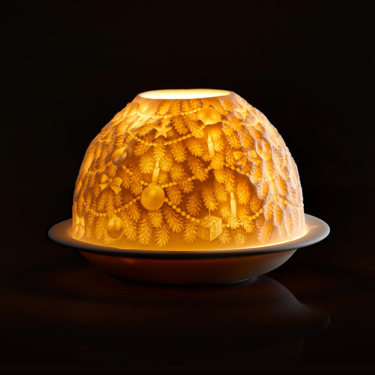 Подсвечник-литофан CHRISTMAS TREE с ароматической свечой 7.5 см фарфор Bernardaud 2127/7037