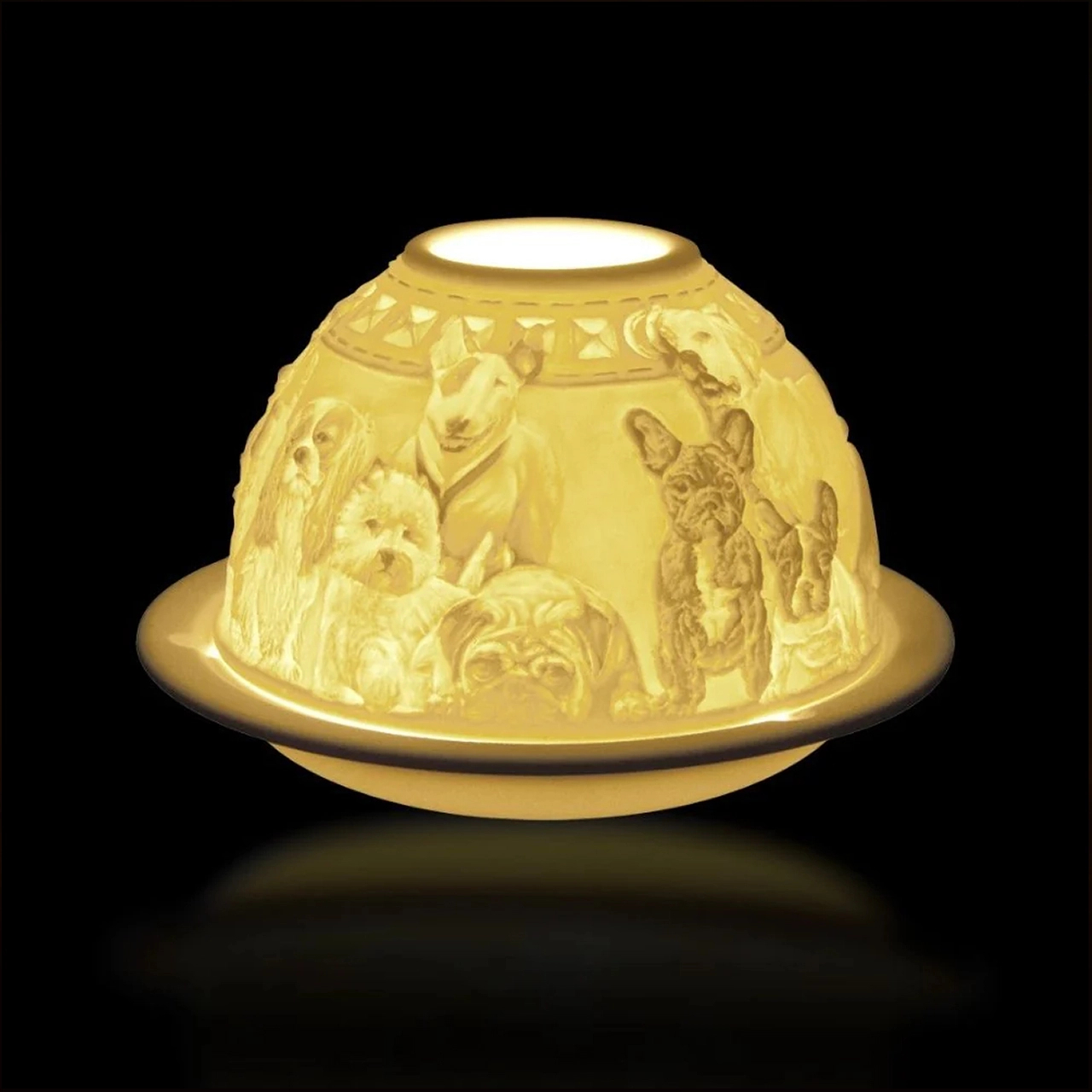Подсвечник-литофан DOGS с ароматической свечой 7.5 см фарфор Bernardaud 2127/21584