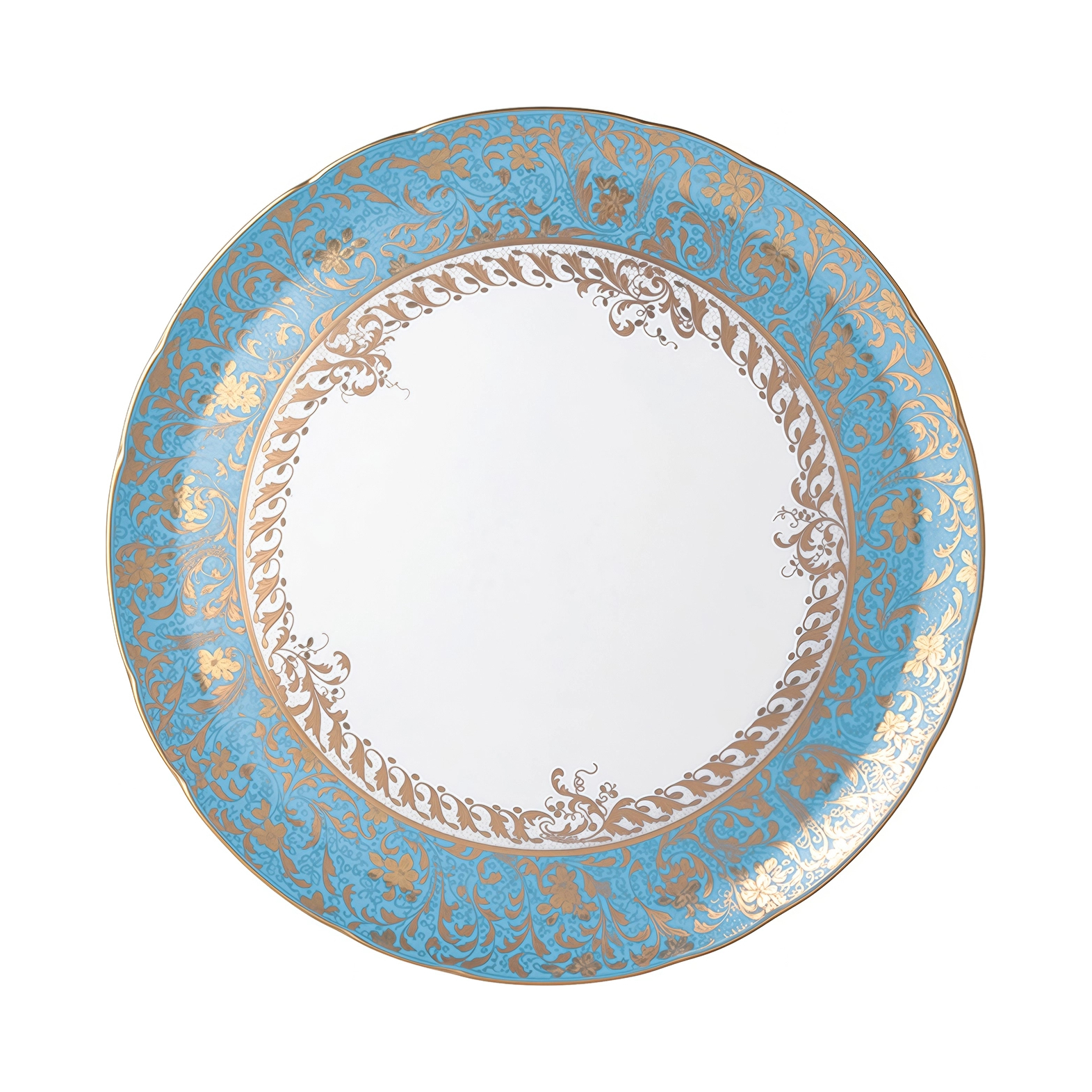 Блюдо круглое глубокое EDEN TURQUOISE 29 см фарфор голубое