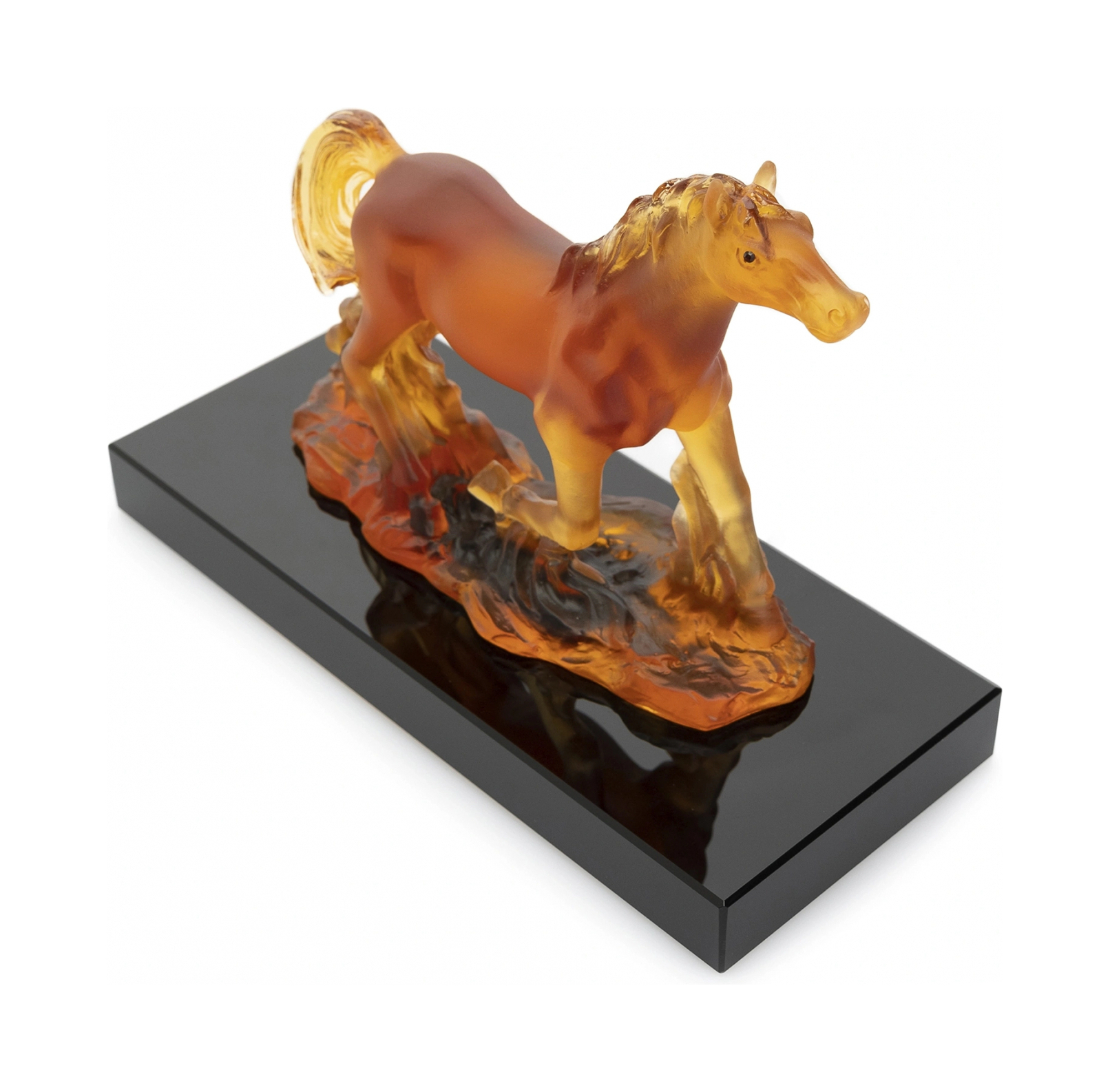 Скульптура PRAIRIE HORSE 14 см хрусталь янтарная Tsar 685200Y