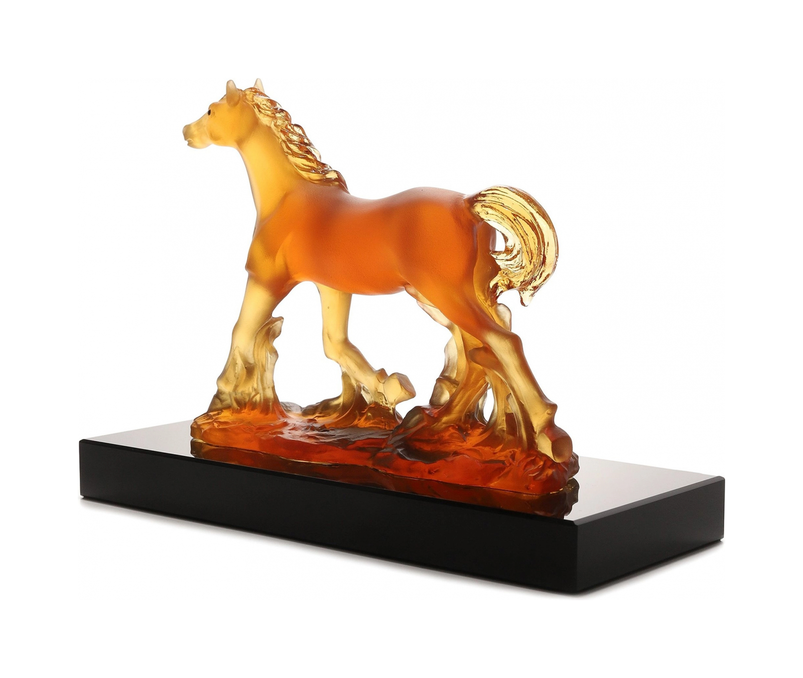 Скульптура PRAIRIE HORSE 14 см хрусталь янтарная Tsar 685200Y