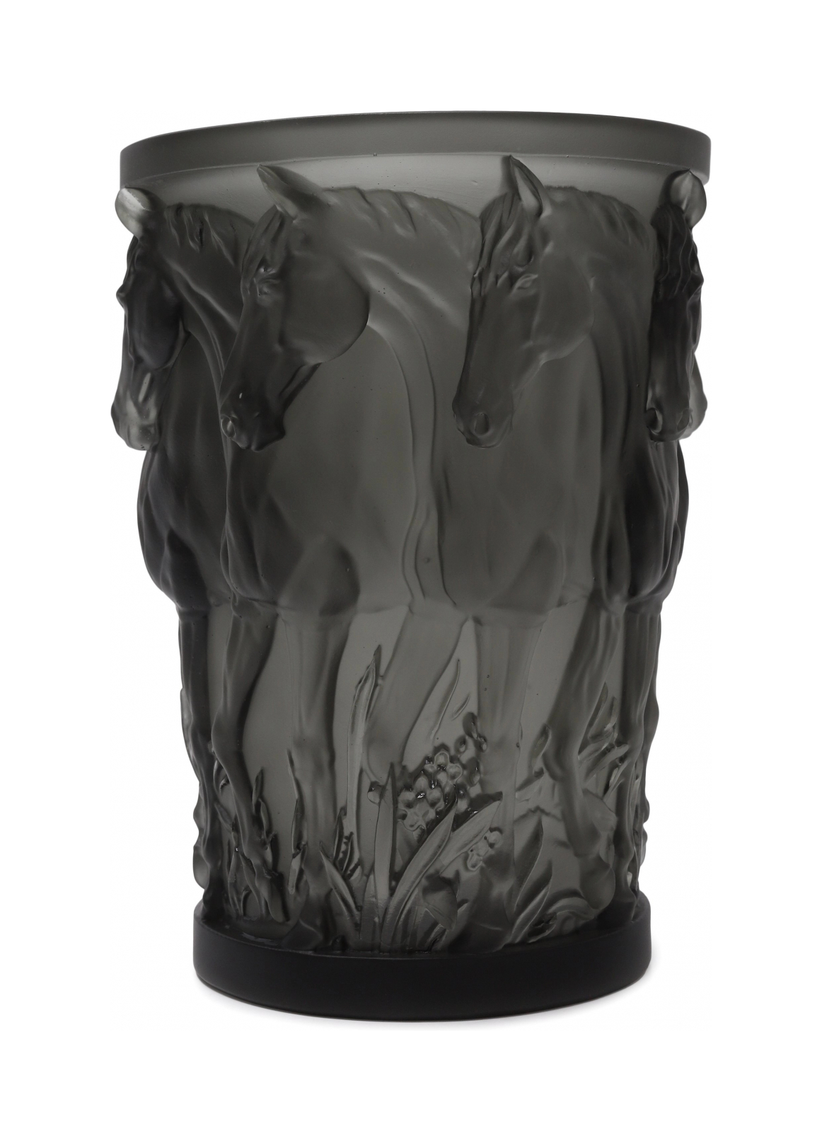 Ваза ORLOV 18.5 см хрусталь темно-серая