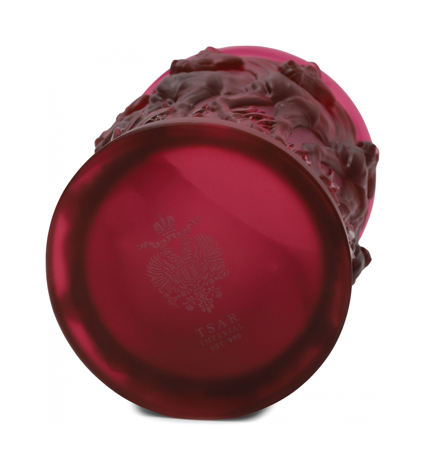 Ваза ORLOV 18.5 см хрусталь бордовая Tsar 202618R