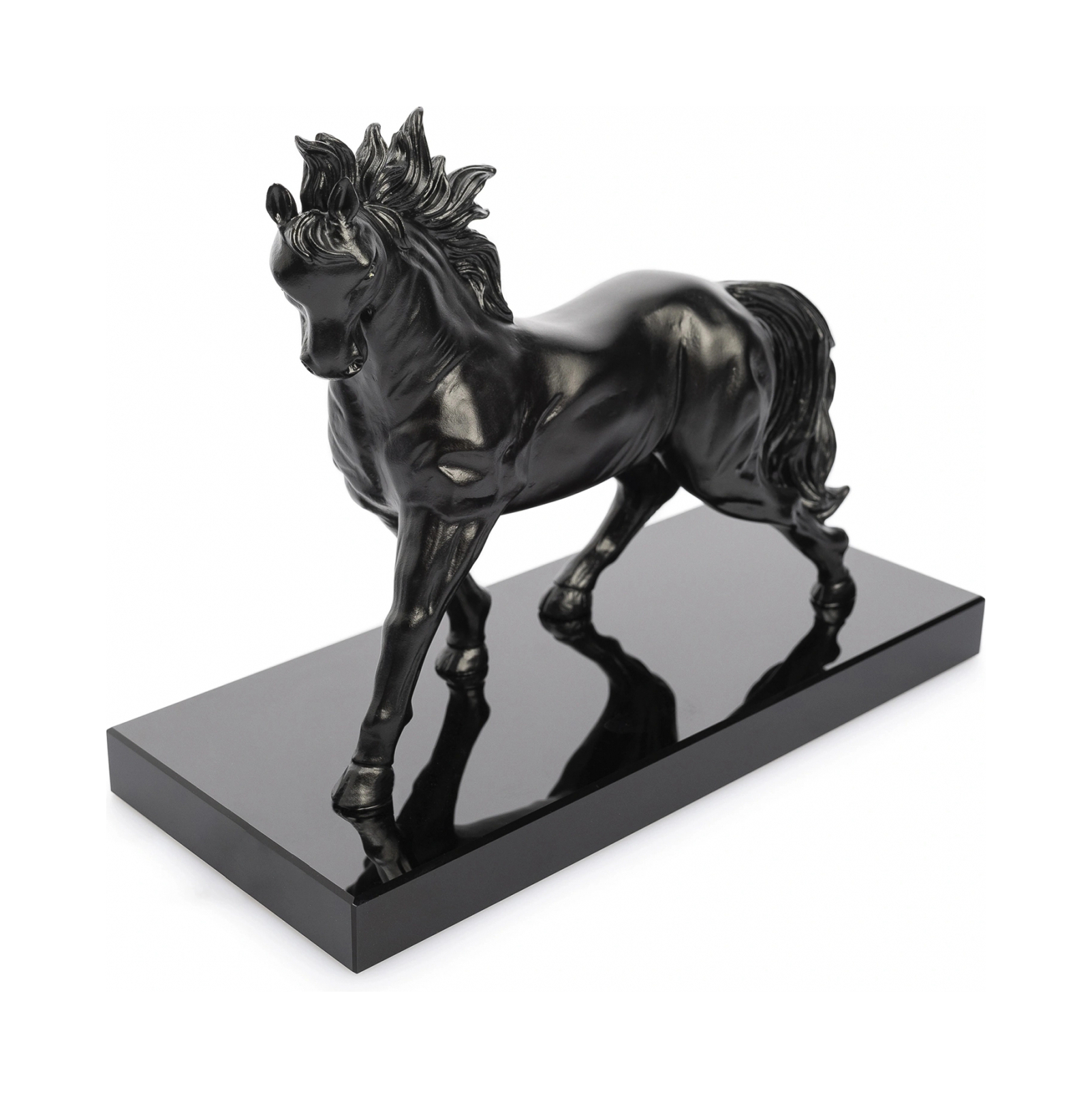 Скульптура BOGATYR Лошадь хрусталь черная Tsar 528626BK