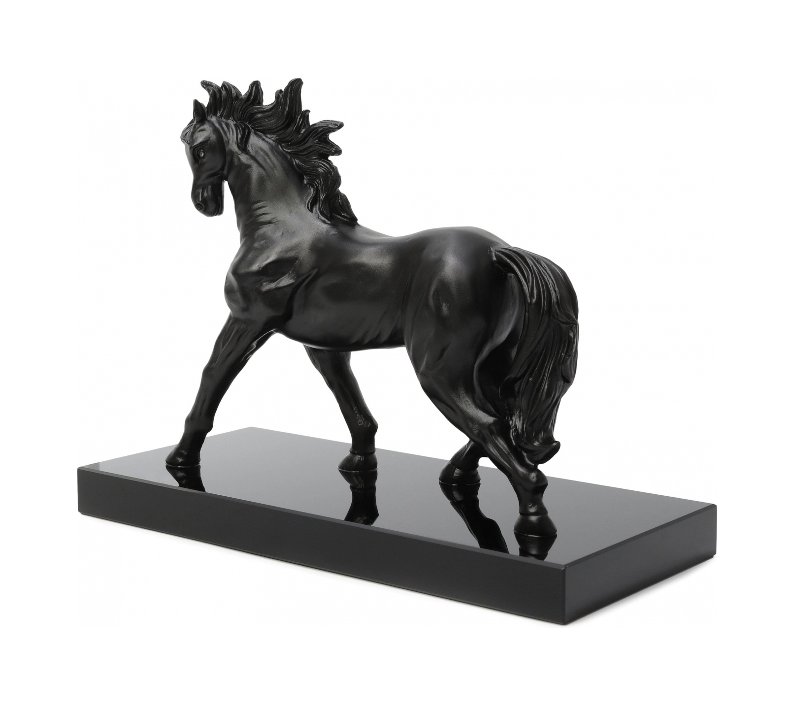 Скульптура BOGATYR Лошадь хрусталь черная Tsar 528626BK