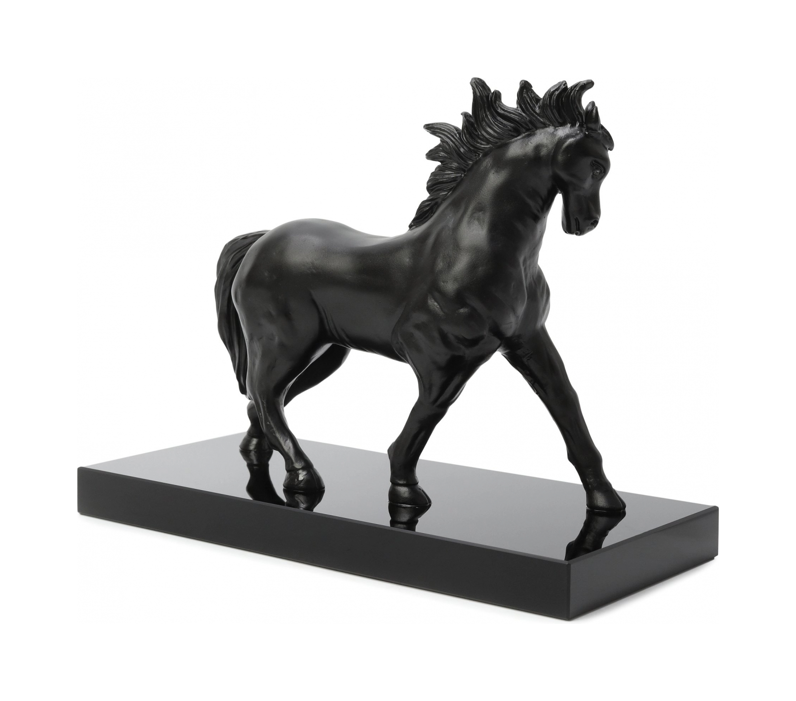 Скульптура BOGATYR Лошадь хрусталь черная Tsar 528626BK