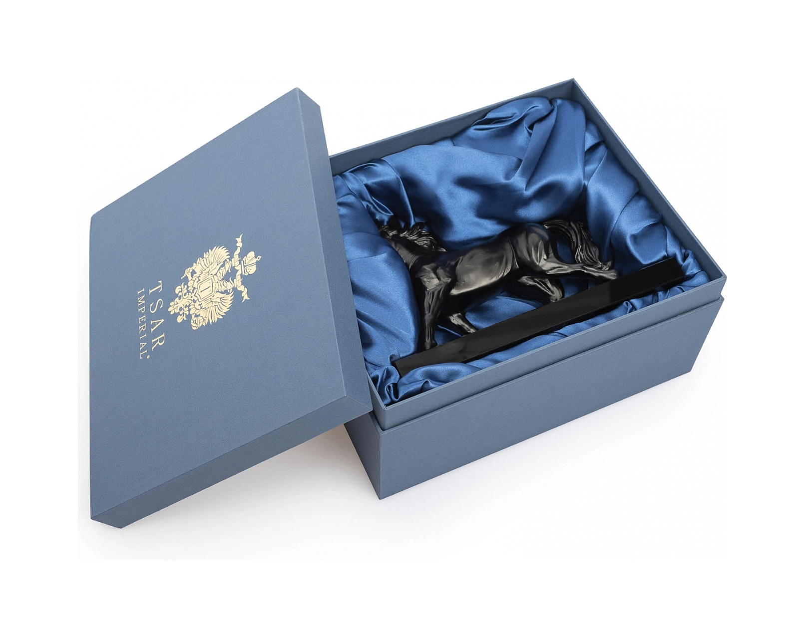 Скульптура BOGATYR Лошадь хрусталь черная Tsar 528626BK