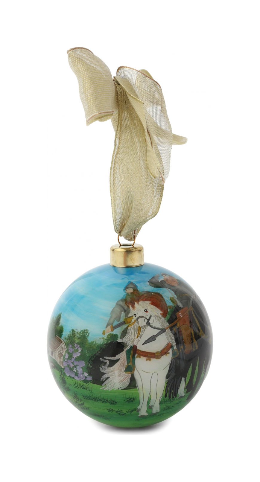 Набор елочных игрушек 2 шт с лентой стекло Tsar 680762