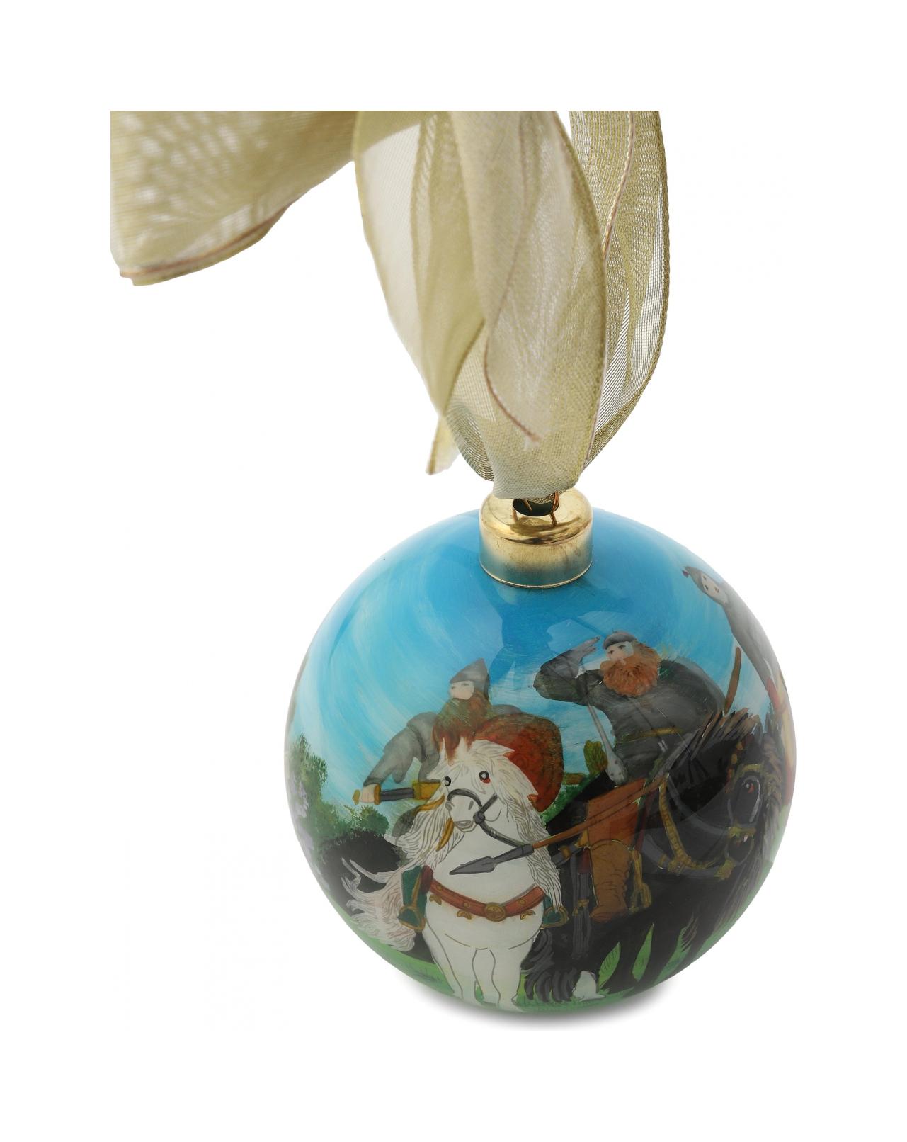 Набор елочных игрушек 2 шт с лентой стекло Tsar 680762