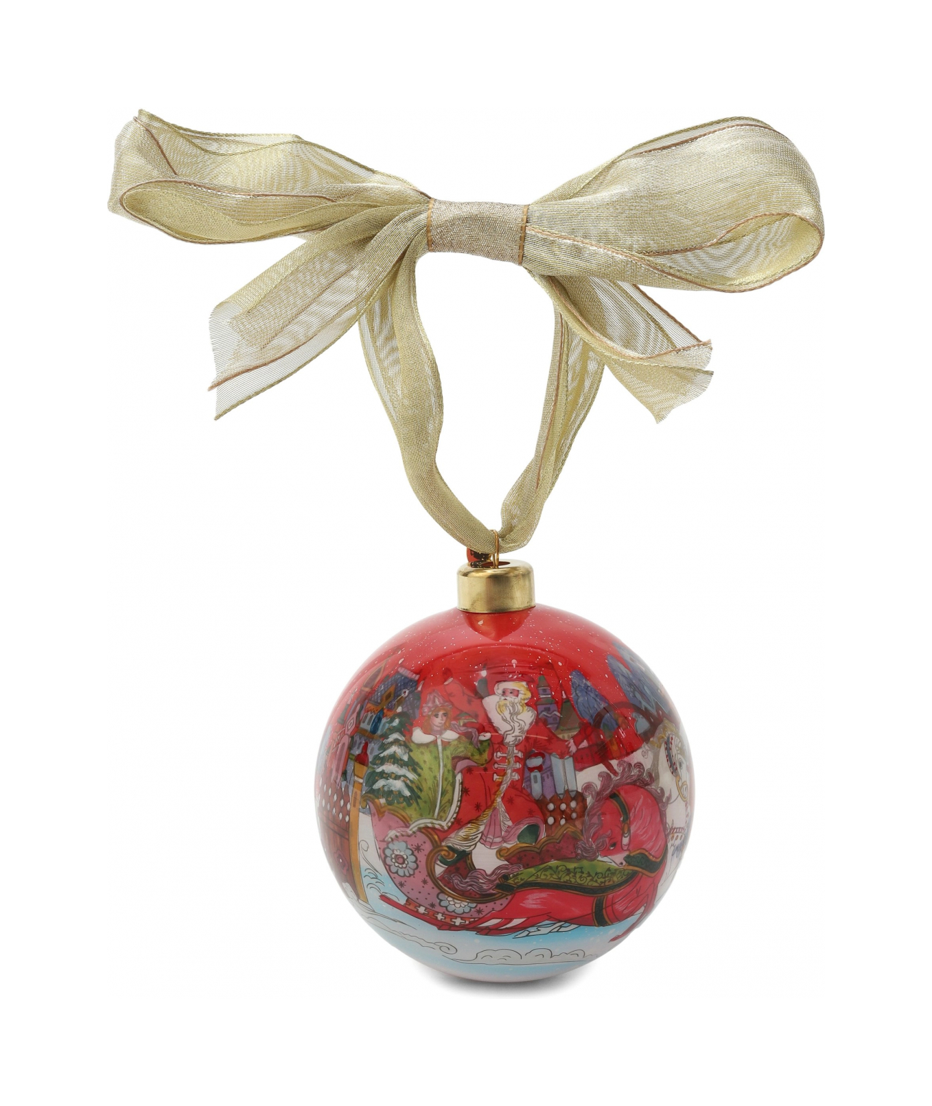 Набор елочных игрушек 2 шт с лентой стекло Tsar 680762