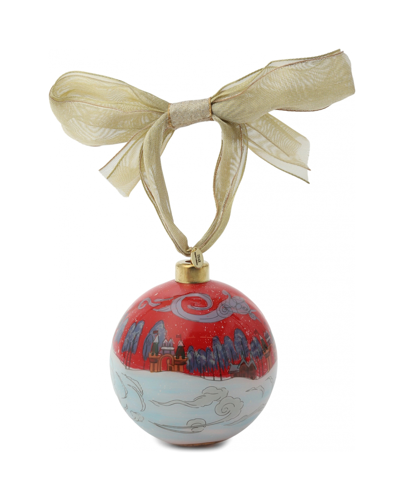 Набор елочных игрушек 2 шт с лентой стекло Tsar 680762