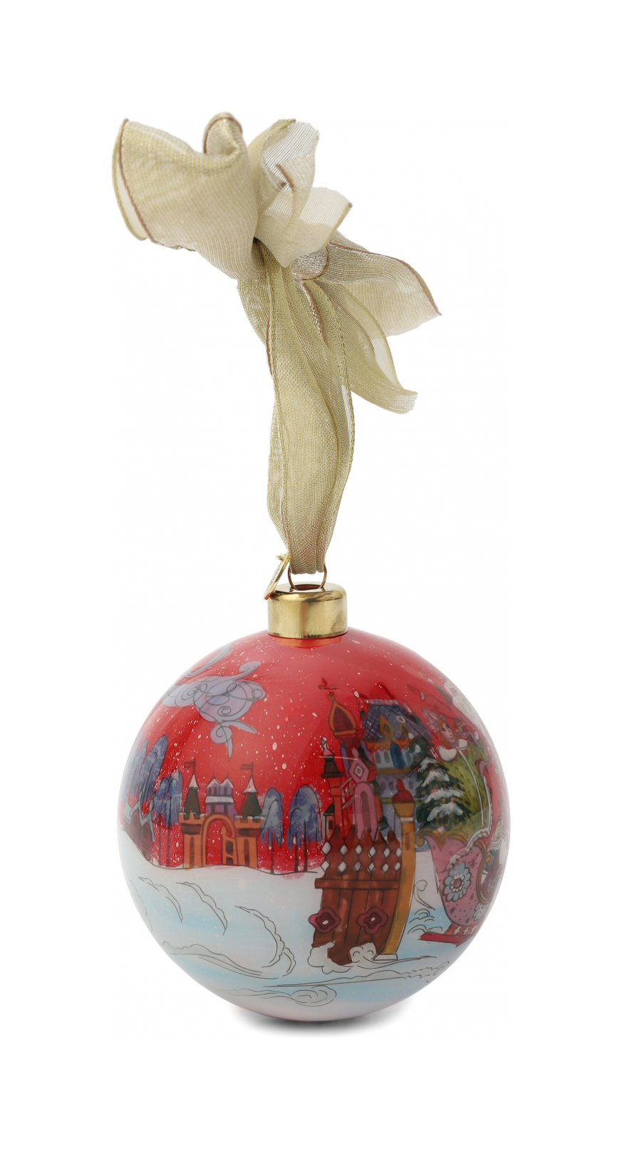 Набор елочных игрушек 2 шт с лентой стекло Tsar 680762