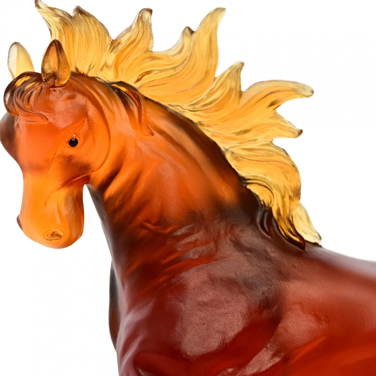 Скульптура BOGATYR Лошадь хрусталь янтарная – 2