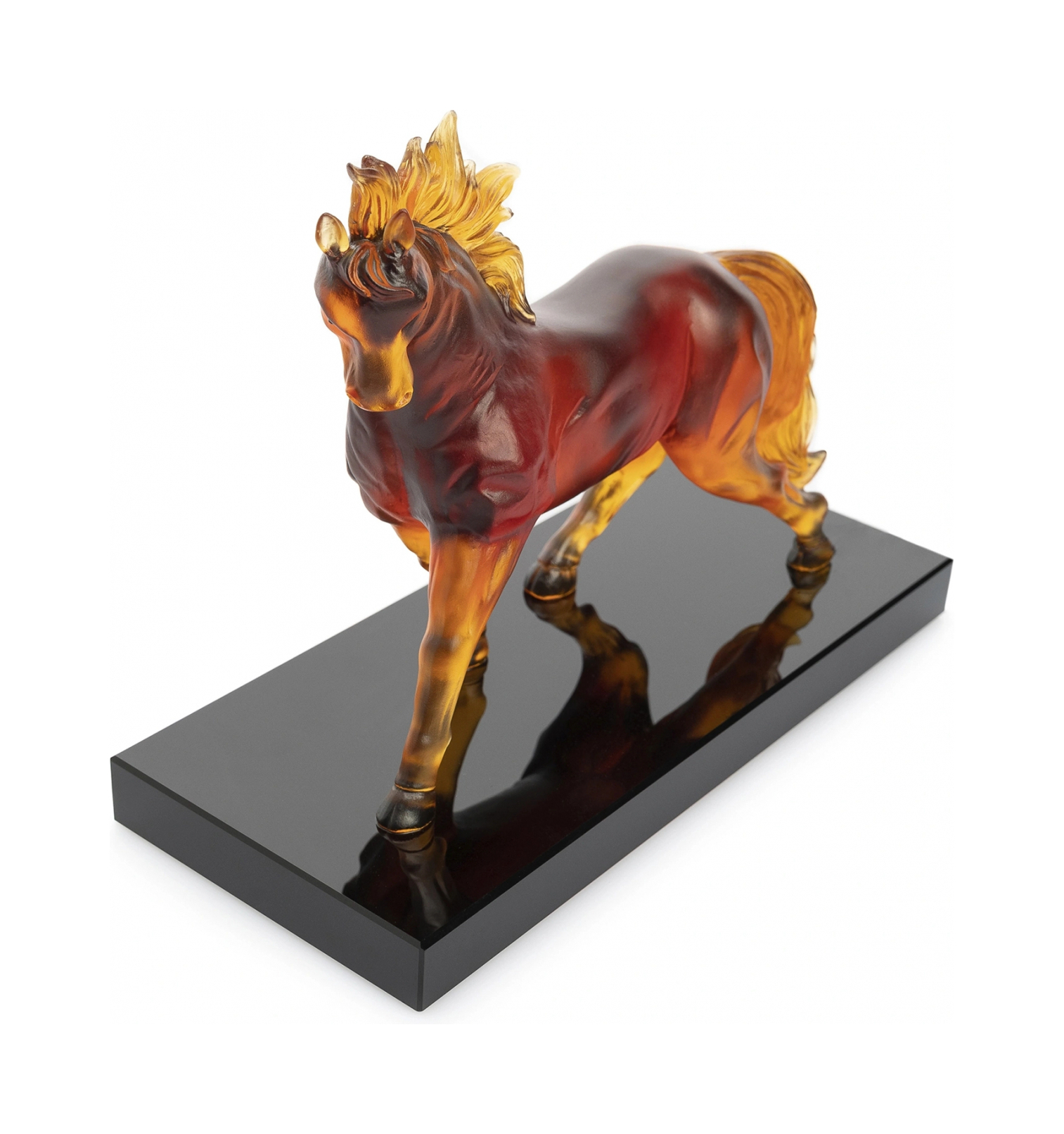 Скульптура BOGATYR Лошадь хрусталь янтарная Tsar 528626DY