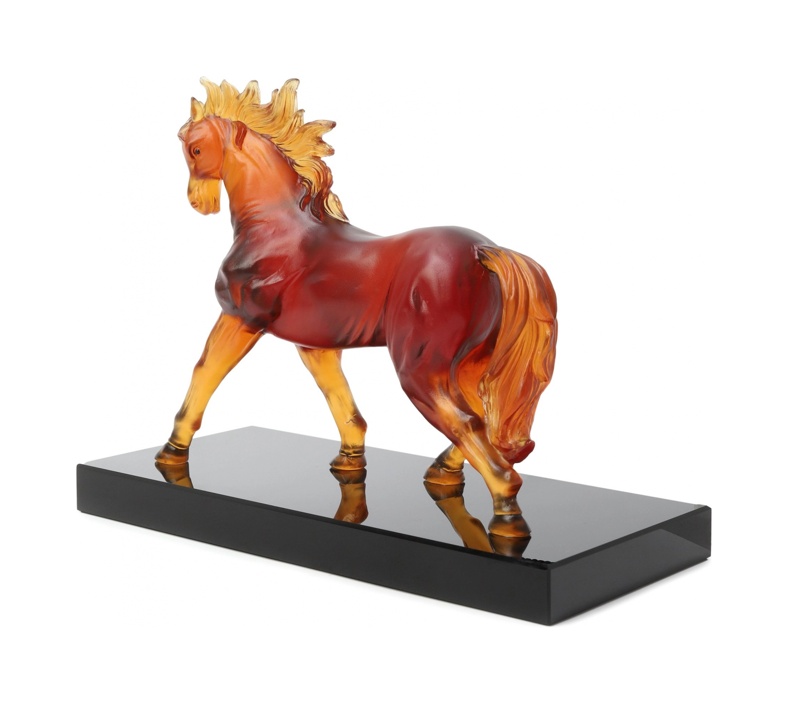 Скульптура BOGATYR Лошадь хрусталь янтарная Tsar 528626DY