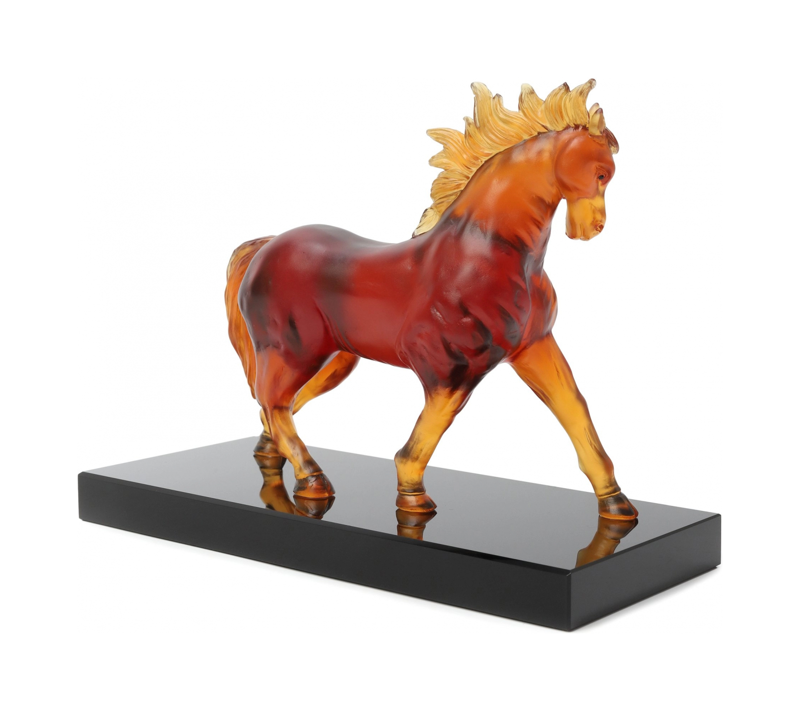 Скульптура BOGATYR Лошадь хрусталь янтарная Tsar 528626DY
