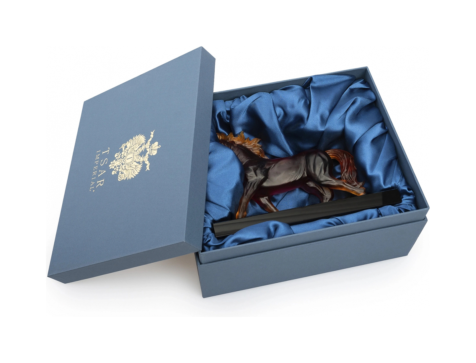 Скульптура BOGATYR Лошадь хрусталь янтарная Tsar 528626DY