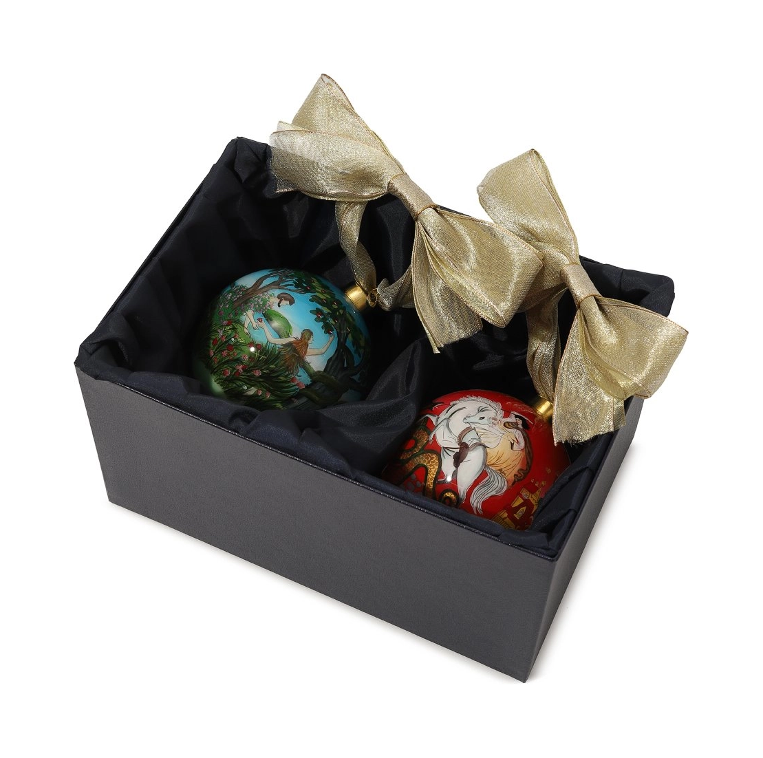 Набор елочных игрушек 2 шт стекло