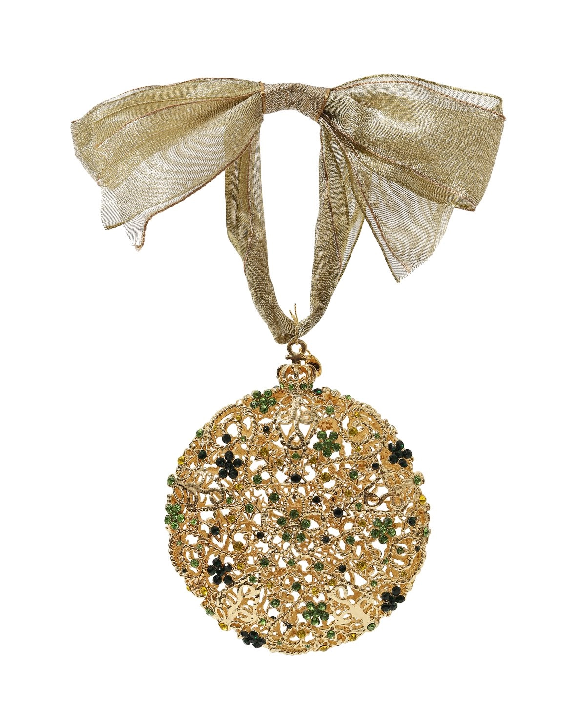 Набор елочных игрушек 4 шт металл хрусталь Tsar 680560