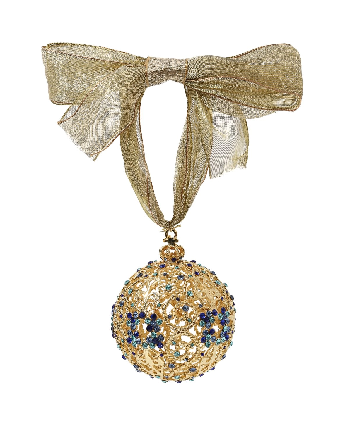 Набор елочных игрушек 4 шт металл хрусталь Tsar 680560