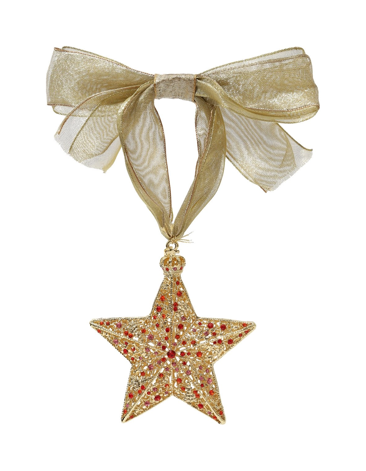 Набор елочных игрушек 4 шт металл хрусталь Tsar 680560