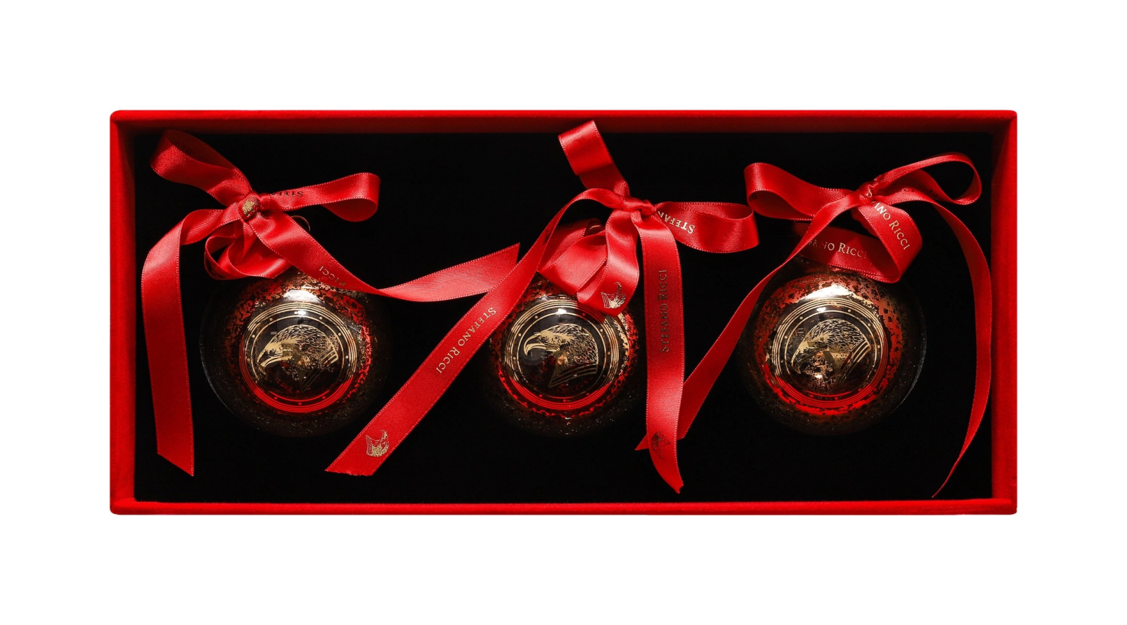 Набор елочных игрушек 3 шт стекло