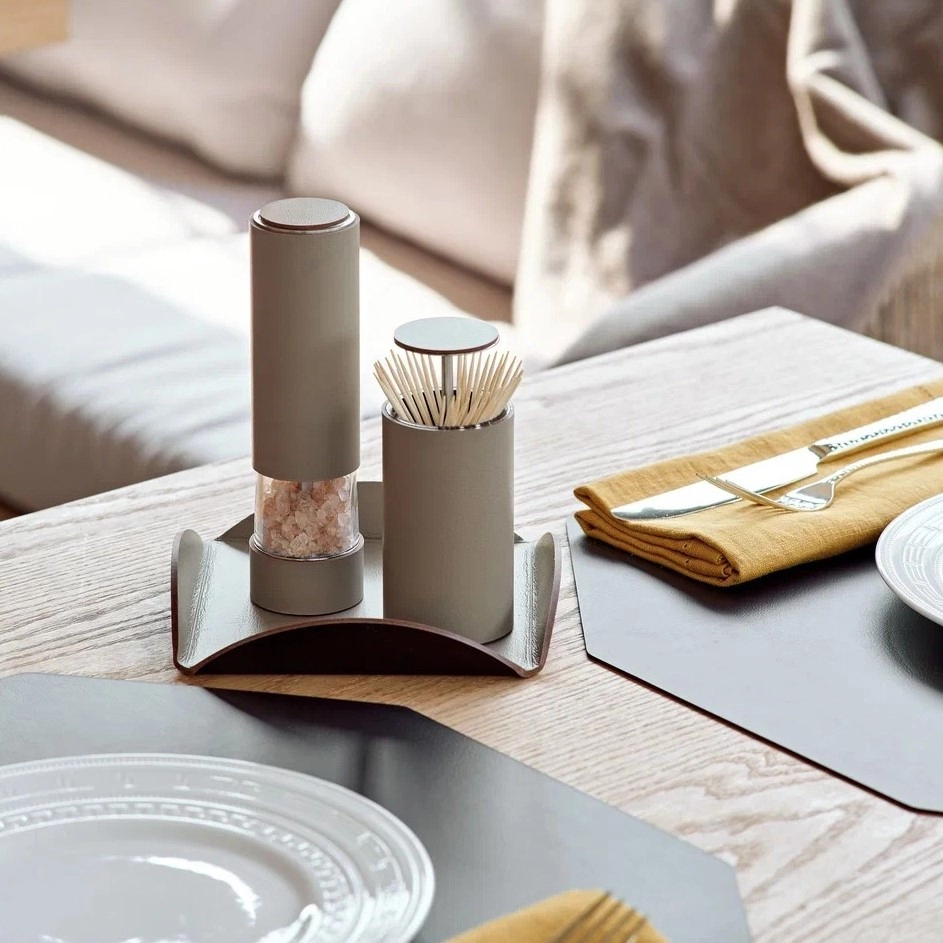 Подставка для сервировки 15x15 капучино, кожа – 2