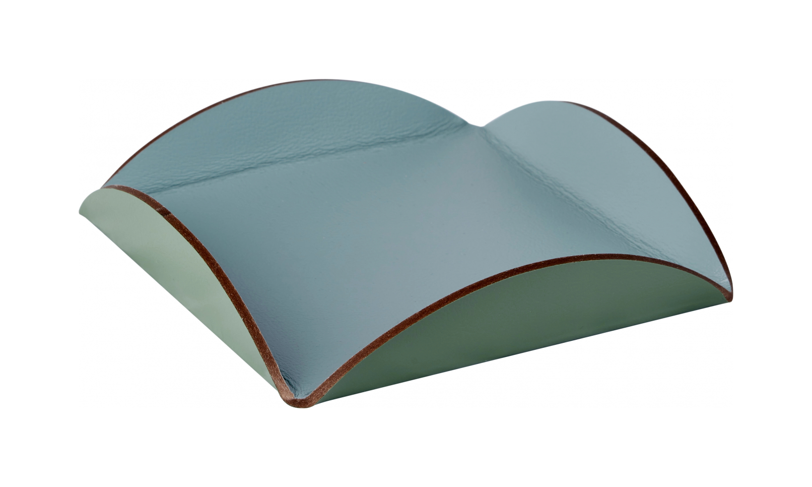 Подставка для сервировки 15x15 небесно-голубая кожа