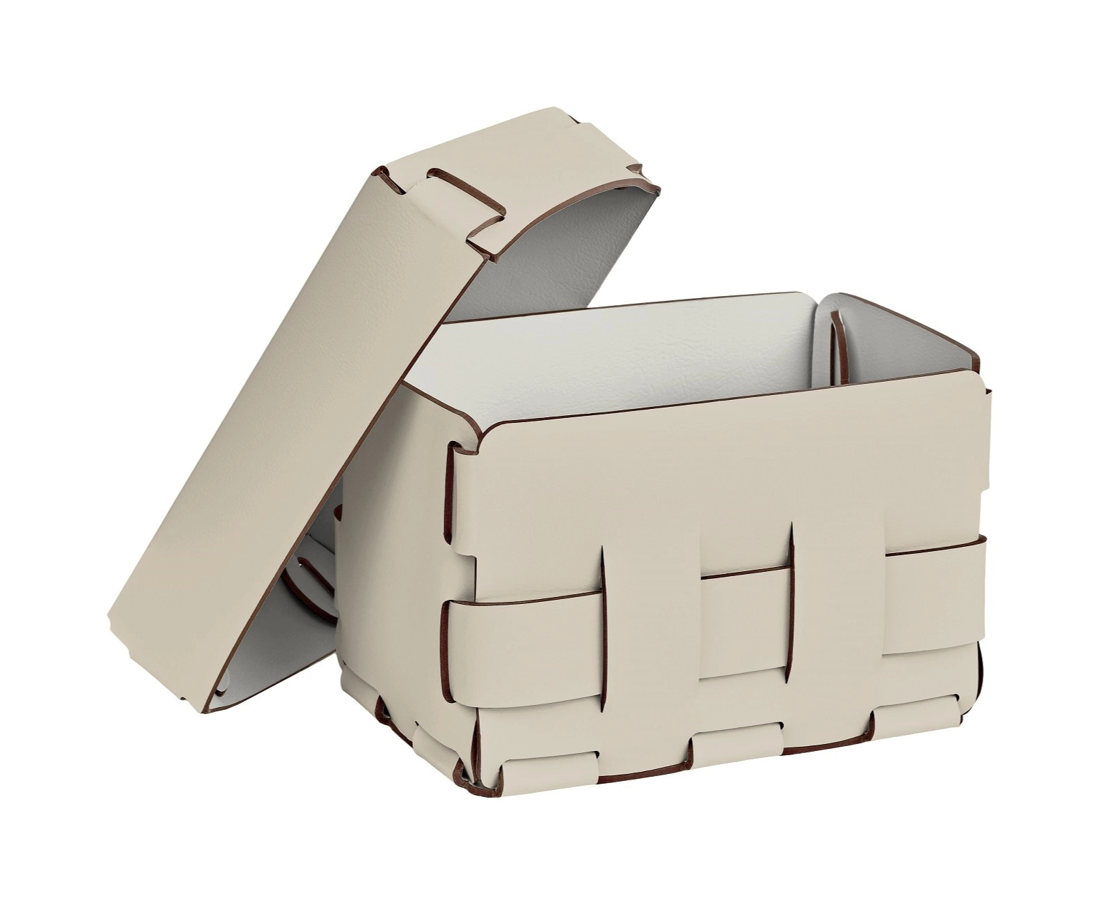 Корзиночка Mini BOTTEGA 12х19 панна кота, кожа – 2