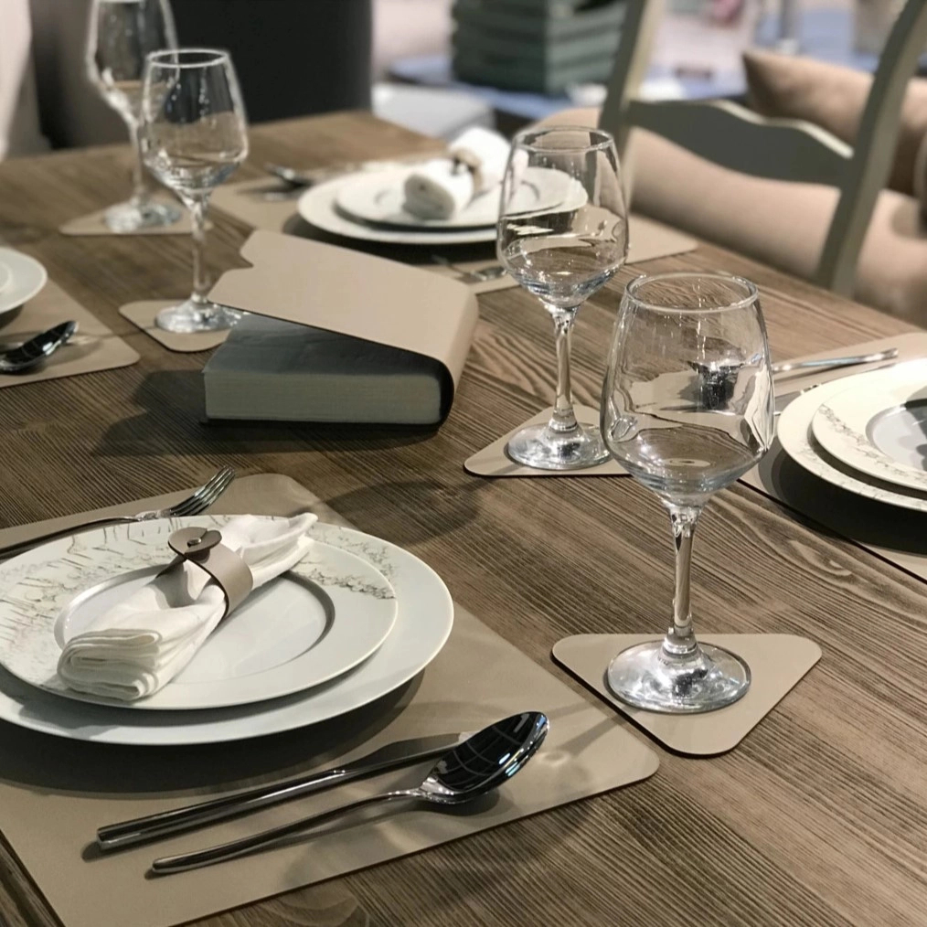 Салфетница WIND 13x13 капучино, кожа ADJ 0011.04.TS16