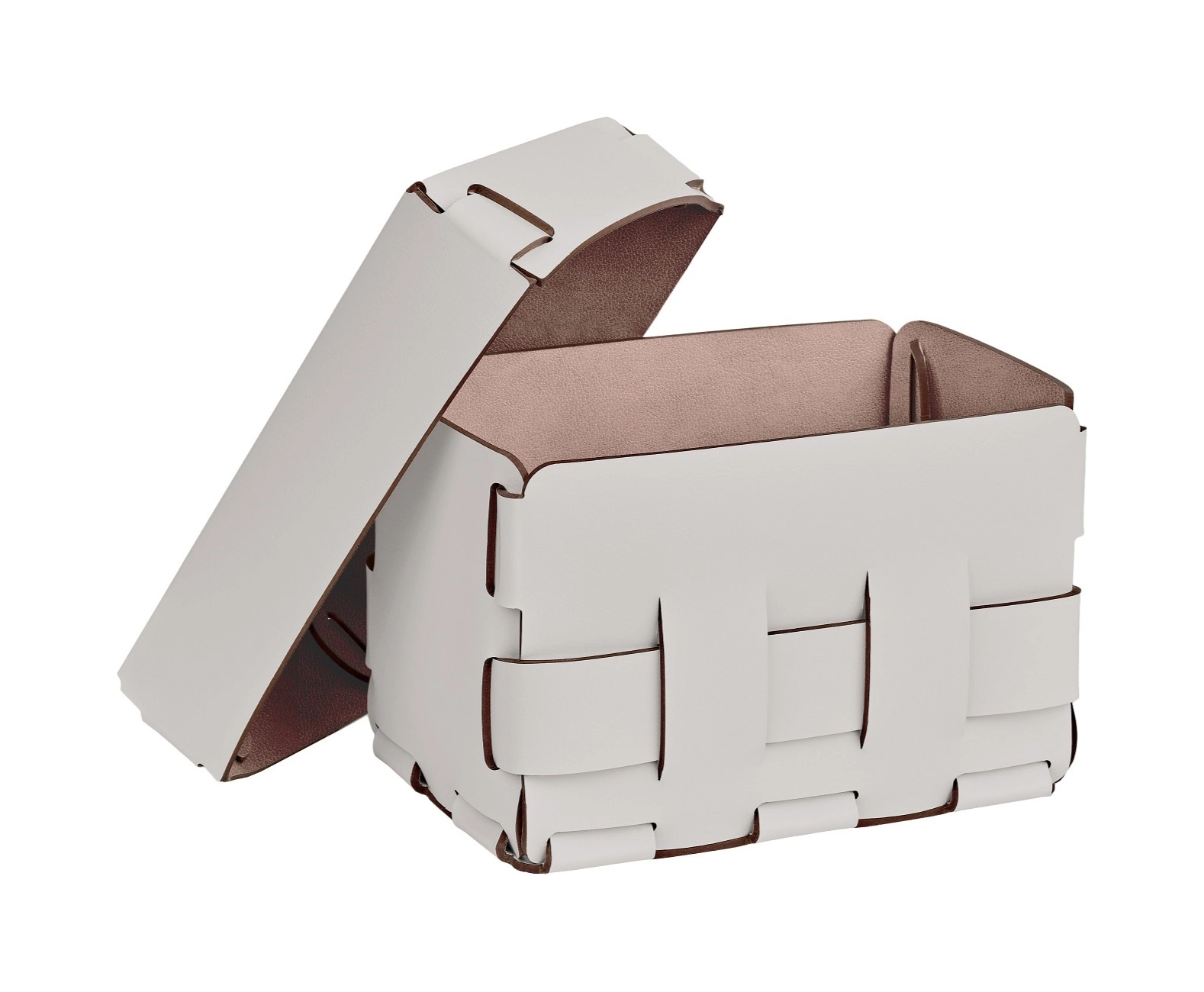 Корзиночка Mini BOTTEGA 12х19 устричная, кожа ADJ 1012.02.TS30