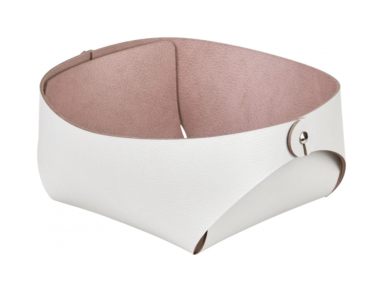 Корзина для хлеба FLORA 15х15 устричная, кожа