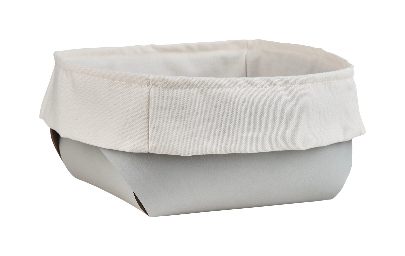 Корзина для хлеба FLORA 15х15 устричная, кожа – 2