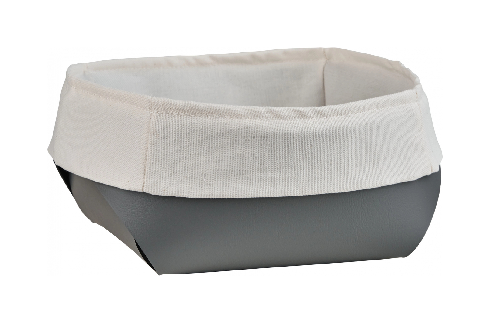 Корзина для хлеба FLORA 15х15 серая, кожа ADJ 0041.03.TS16