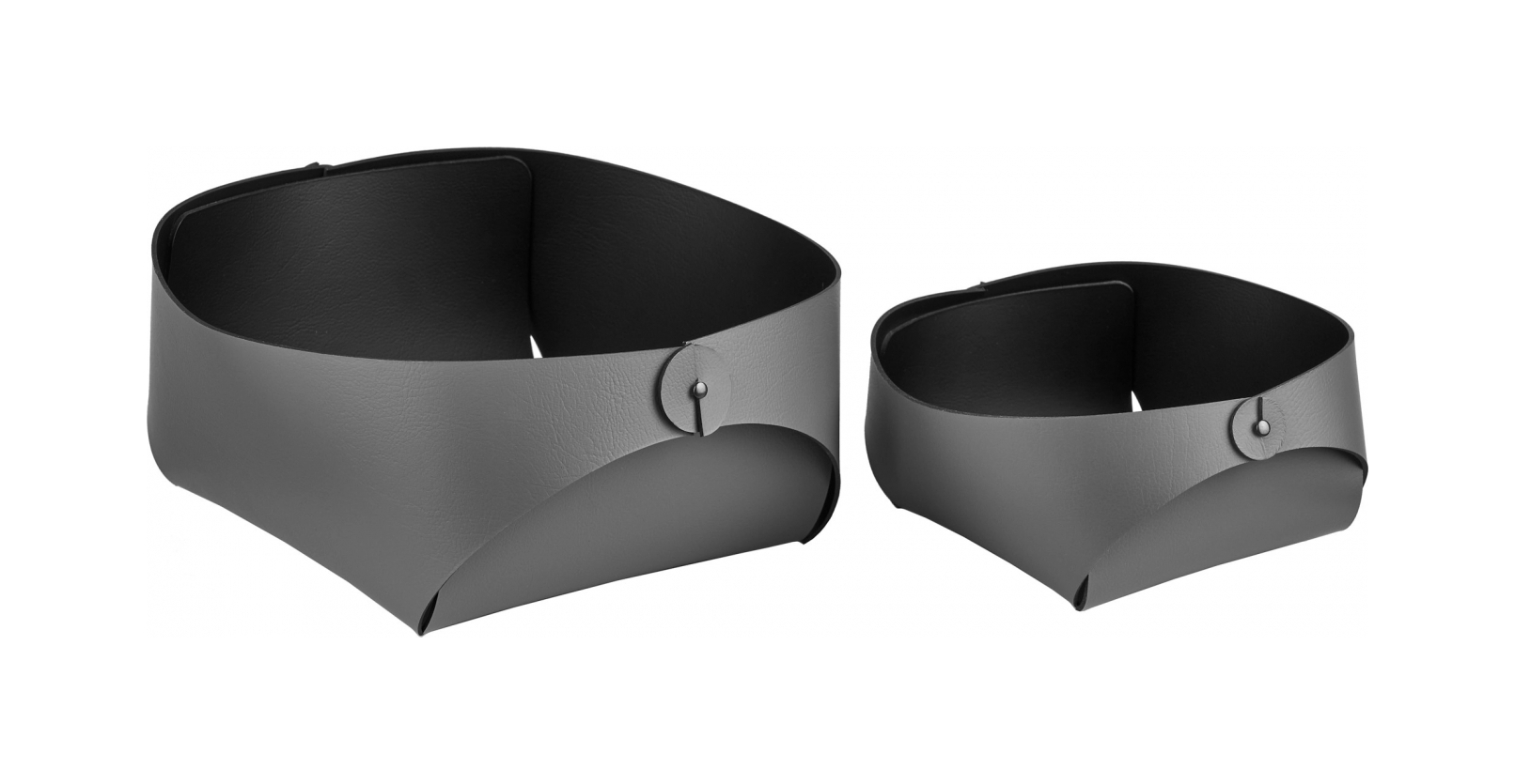 Корзина для хлеба FLORA 15х15 серая, кожа ADJ 0041.03.TS16