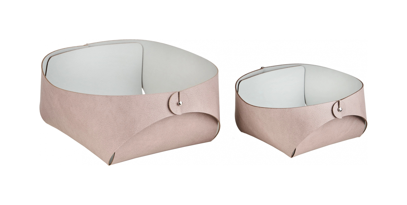 Корзина для хлеба FLORA 15х15 пепельная роза, кожа ADJ 0041.07.TS16